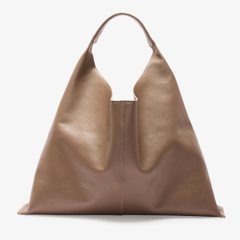 Marcella NYC Kelly Tote Bag in Latte Pebble